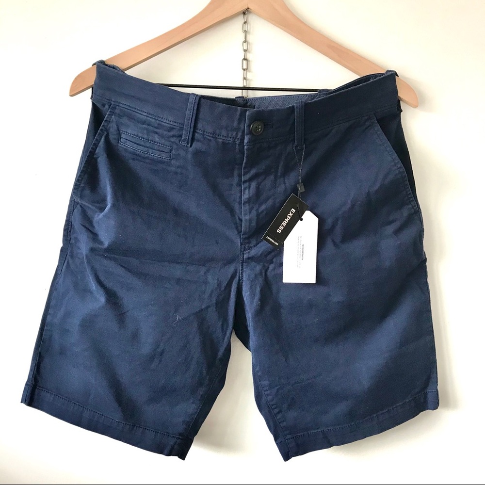 Express Navy blue Slim Stretch Short 9” inseam